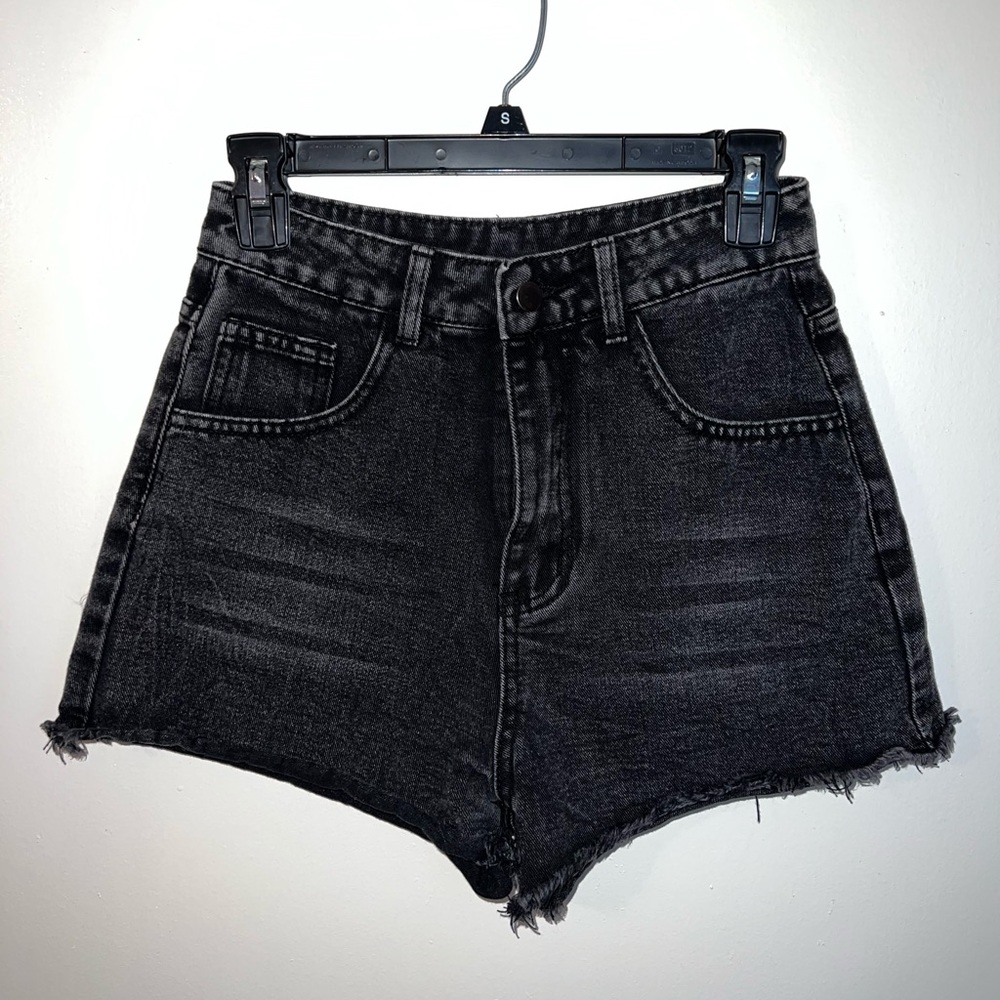 Black Denim Shorts